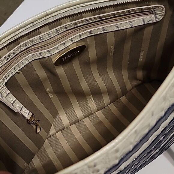 BRAHMIN Asher Suri White Corsica Purse Handbag Shoulder Bag Alligator Melbourne - Picture 8 of 9